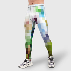 Тайтсы мужские Пиксельная абстракция, цвет: 3D-принт — фото 2