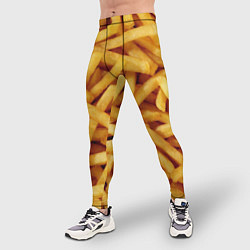 Тайтсы мужские Картошка фри, цвет: 3D-принт — фото 2