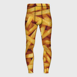 Тайтсы мужские Картошка фри, цвет: 3D-принт