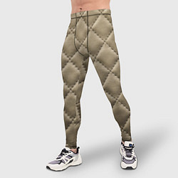 Тайтсы мужские Стёганая кожа - fashion texture, цвет: 3D-принт — фото 2