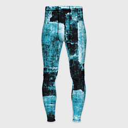 Тайтсы мужские Голубой абстракт, цвет: 3D-принт