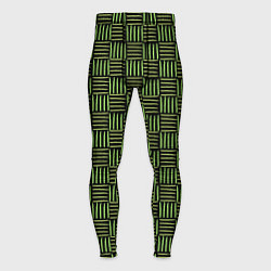 Мужские тайтсы Паттерн из зеленых линий