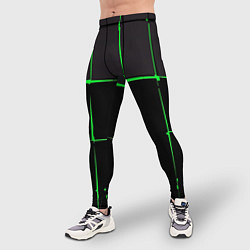 Тайтсы мужские Абстрактные лучи лазерные, цвет: 3D-принт — фото 2