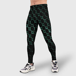Тайтсы мужские Абстрактная сетка из игры, цвет: 3D-принт — фото 2