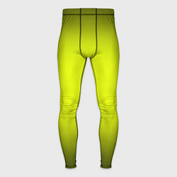 Тайтсы мужские Кислотный желтый с градиентом, цвет: 3D-принт