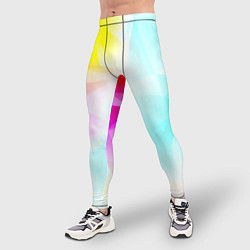 Тайтсы мужские Gradient colors geometry, цвет: 3D-принт — фото 2
