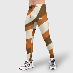 Тайтсы мужские Усы - линии ретро, цвет: 3D-принт — фото 2