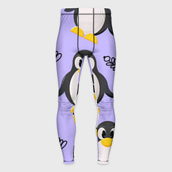 Тайтсы мужские Пингвин и веточка, цвет: 3D-принт