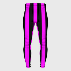 Тайтсы мужские В полоску черного и фиолетового цвета, цвет: 3D-принт