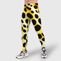 Тайтсы мужские Текстура леопарда, цвет: 3D-принт — фото 2