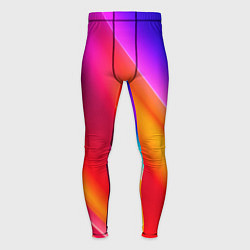 Тайтсы мужские Неоновая радуга, цвет: 3D-принт