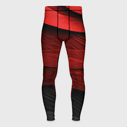 Тайтсы мужские Шероховатая красно-черная текстура, цвет: 3D-принт