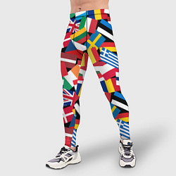 Тайтсы мужские Флаги стран Европейского Союза, цвет: 3D-принт — фото 2