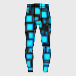 Тайтсы мужские Геометрия - синие квадраты, цвет: 3D-принт