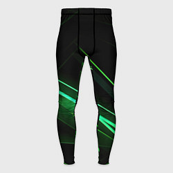 Тайтсы мужские Green lines black backgrouns, цвет: 3D-принт