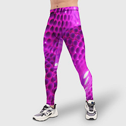 Тайтсы мужские Розовые объемные соты, цвет: 3D-принт — фото 2
