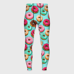 Тайтсы мужские Разноцветные пончики паттерн, цвет: 3D-принт