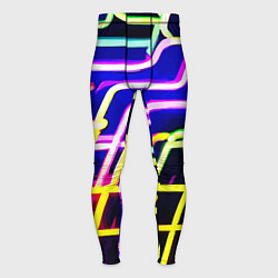 Мужские тайтсы Авангардный неоновый паттерн