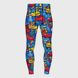 Тайтсы мужские Старые кроссовки, цвет: 3D-принт