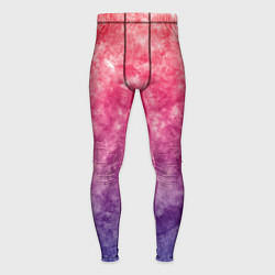 Мужские тайтсы Абстракция - сине-красные облака