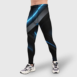 Тайтсы мужские Разрыв реальности синего и черного, цвет: 3D-принт — фото 2