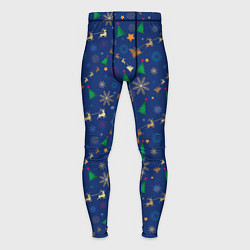 Тайтсы мужские Паттерн на новогоднюю тему, цвет: 3D-принт