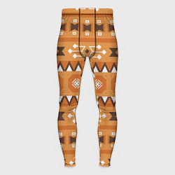 Мужские тайтсы Brown tribal geometric