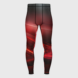 Тайтсы мужские Red black abstract, цвет: 3D-принт