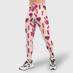 Тайтсы мужские Я люблю сестру паттерн, цвет: 3D-принт — фото 2