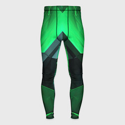Мужские тайтсы Зеленая абстракция геометрическая