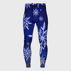 Мужские тайтсы Зима и снежинки
