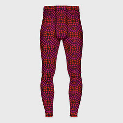 Тайтсы мужские Витражный паттерн оттенков красного, цвет: 3D-принт