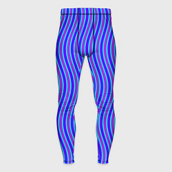 Тайтсы мужские Неоновые волнистые полосы, цвет: 3D-принт