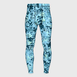 Мужские тайтсы Абстракция бирюзовый