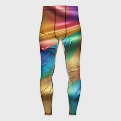 Тайтсы мужские Жидкий радужный металл, цвет: 3D-принт
