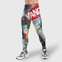 Тайтсы мужские Vanguard collage - ai art patchwork, цвет: 3D-принт — фото 2