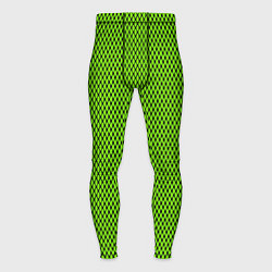 Тайтсы мужские Кислотный зелёный имитация сетки, цвет: 3D-принт