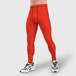 Тайтсы мужские Сочный красный паттерн сетка, цвет: 3D-принт — фото 2