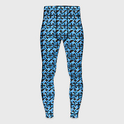 Тайтсы мужские Чёрные плюсики на синем фоне, цвет: 3D-принт