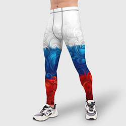 Тайтсы мужские Орнамент триколор, цвет: 3D-принт — фото 2