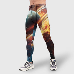 Тайтсы мужские Большая планета, цвет: 3D-принт — фото 2