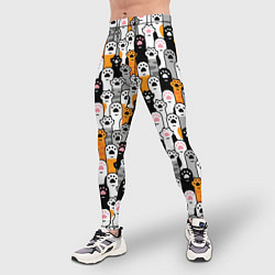 Тайтсы мужские Кошачьи лапы, цвет: 3D-принт — фото 2