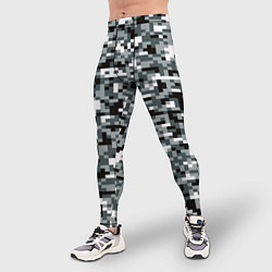 Тайтсы мужские Камуфляжные пиксели текстура, цвет: 3D-принт — фото 2