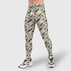 Тайтсы мужские Скейт и граффити, цвет: 3D-принт — фото 2