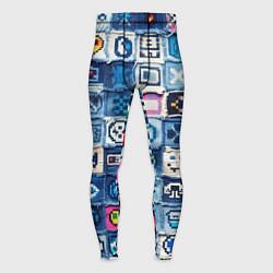 Мужские тайтсы Пиксельный пэчворк