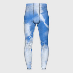 Тайтсы мужские Синий тай дай, цвет: 3D-принт