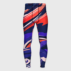 Мужские тайтсы Абстракция разводов разноцветная