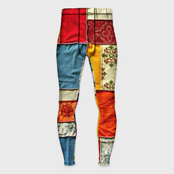 Мужские тайтсы Пэчворк из ярких тканей