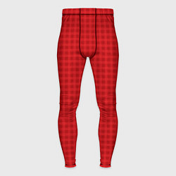 Мужские тайтсы Сочный красный паттерн полосы клетка