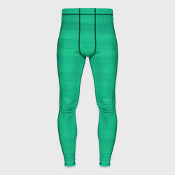 Тайтсы мужские Изумрудный зелёный однотонный с полосами, цвет: 3D-принт